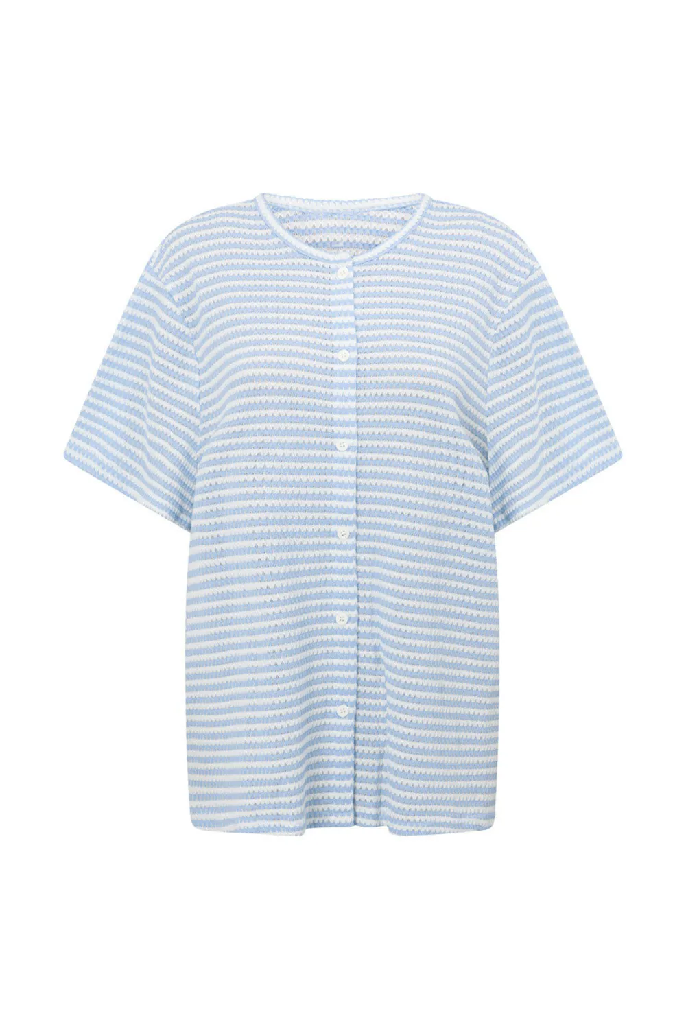Striped Loose Fit Short Sleeve Shirt