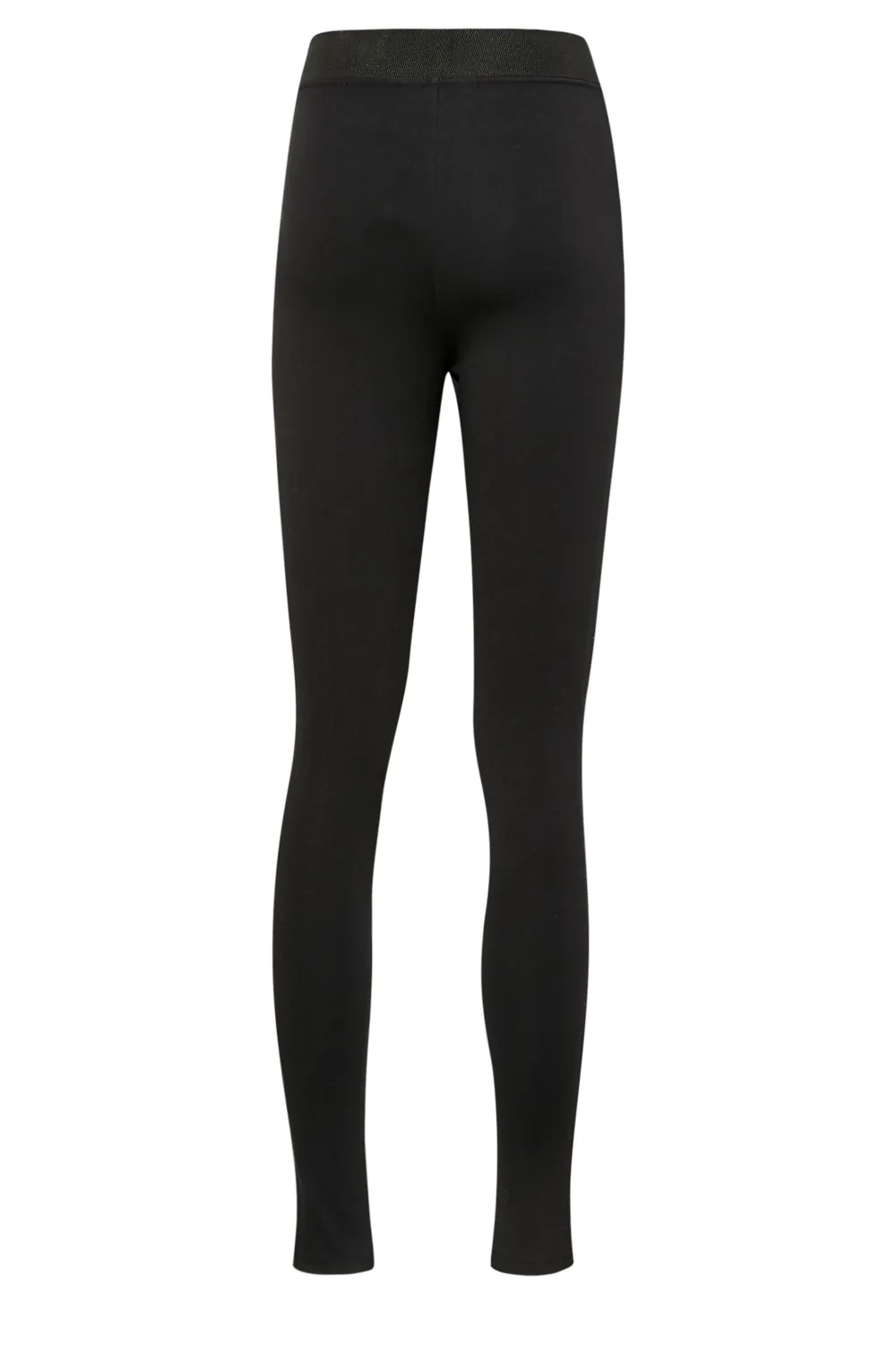 LTS Tall Black Ponte Seam Detail Stretch Leggings