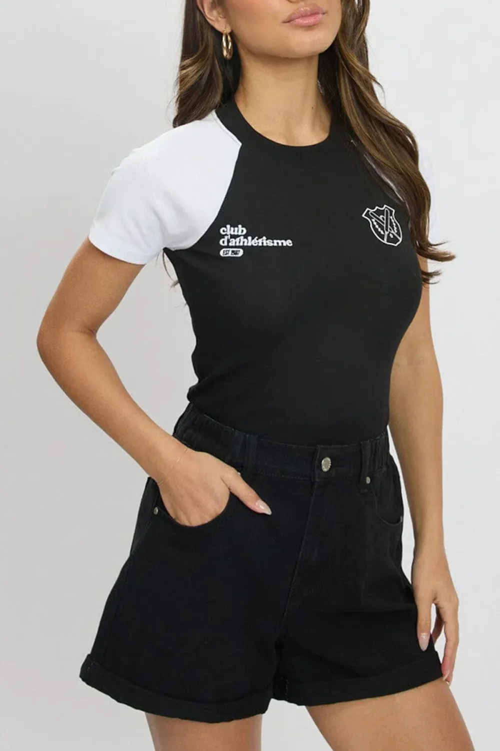 Black Graphic Tee Short Sleeve