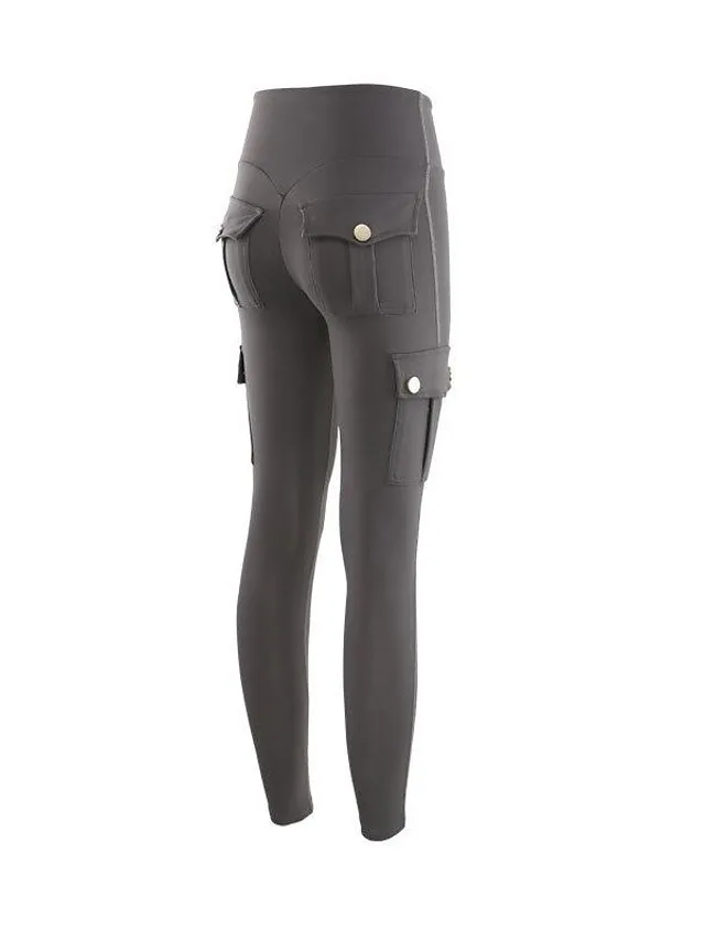 Women's Tights Green Black Dark Gray Tights Athleisure Full Length Butt Lift Solid Colored S M L XL