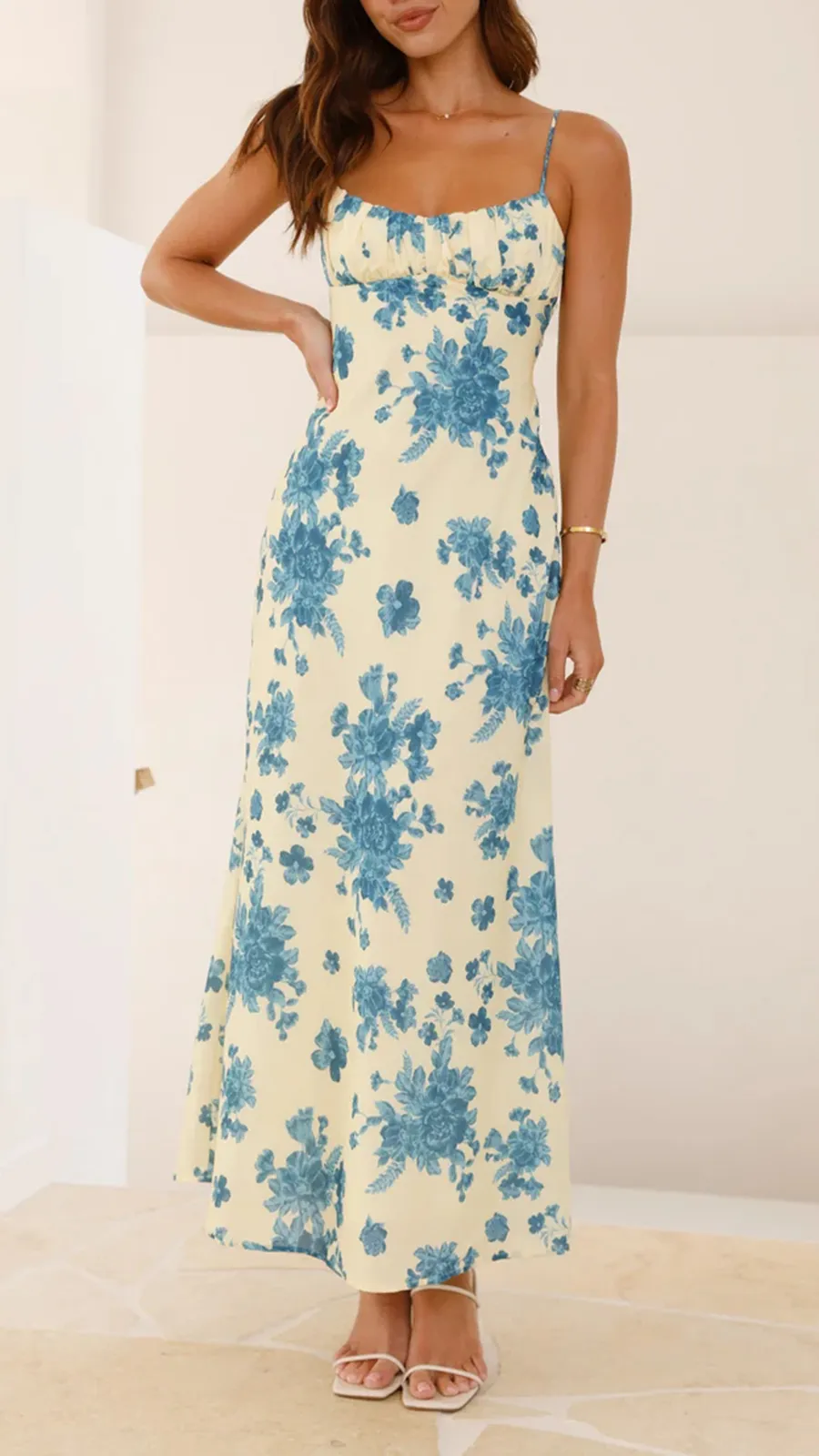 Floral Strap Midi Dress