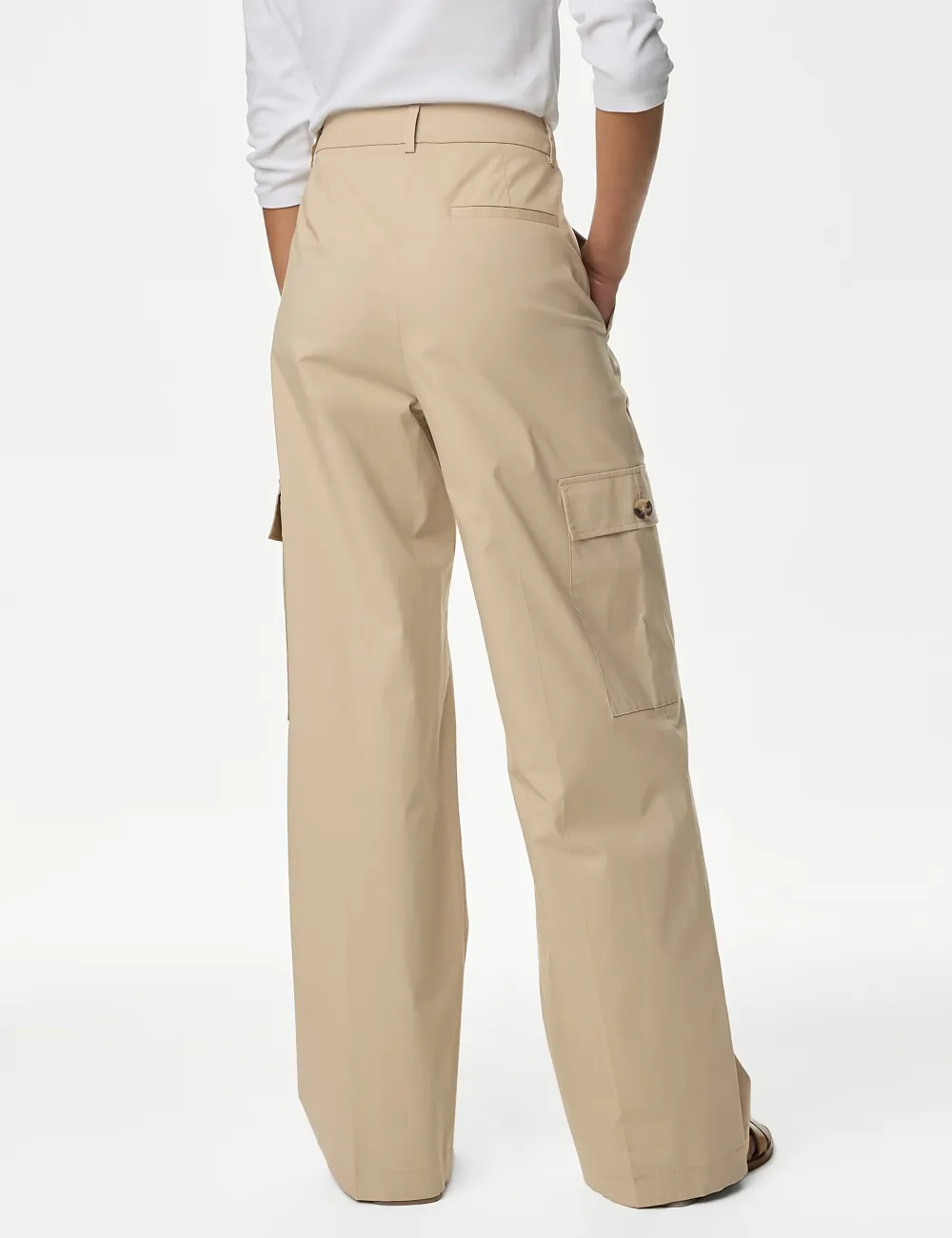 Cotton High Waisted Trousers