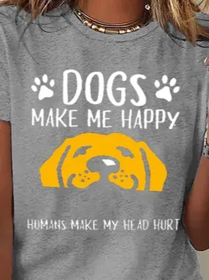 Loose Casual Text Letters Jersey T-Shirt