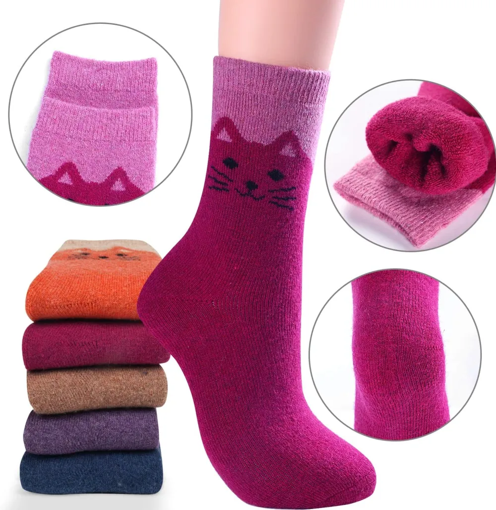 Jeasona Wool Socks for Women Warm Winter Thermal Thick Socks Gifts for Women Mom