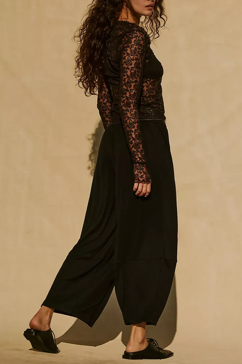 High Waist Elastic Waistband Pants