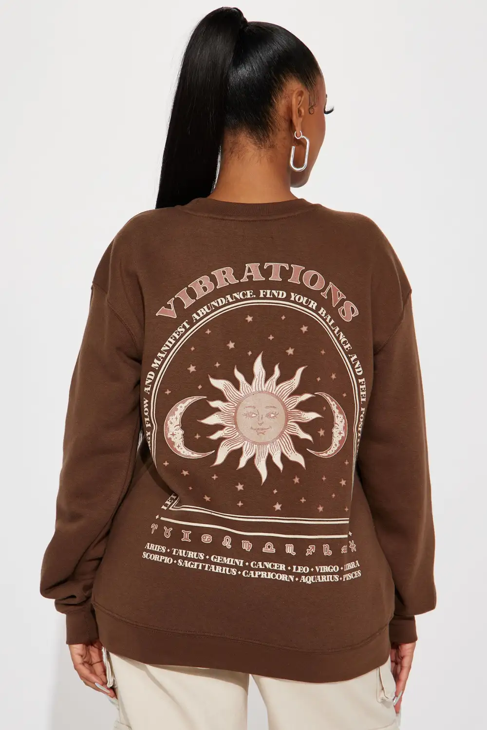 Feel Your Energy Sweatshirt - Brown