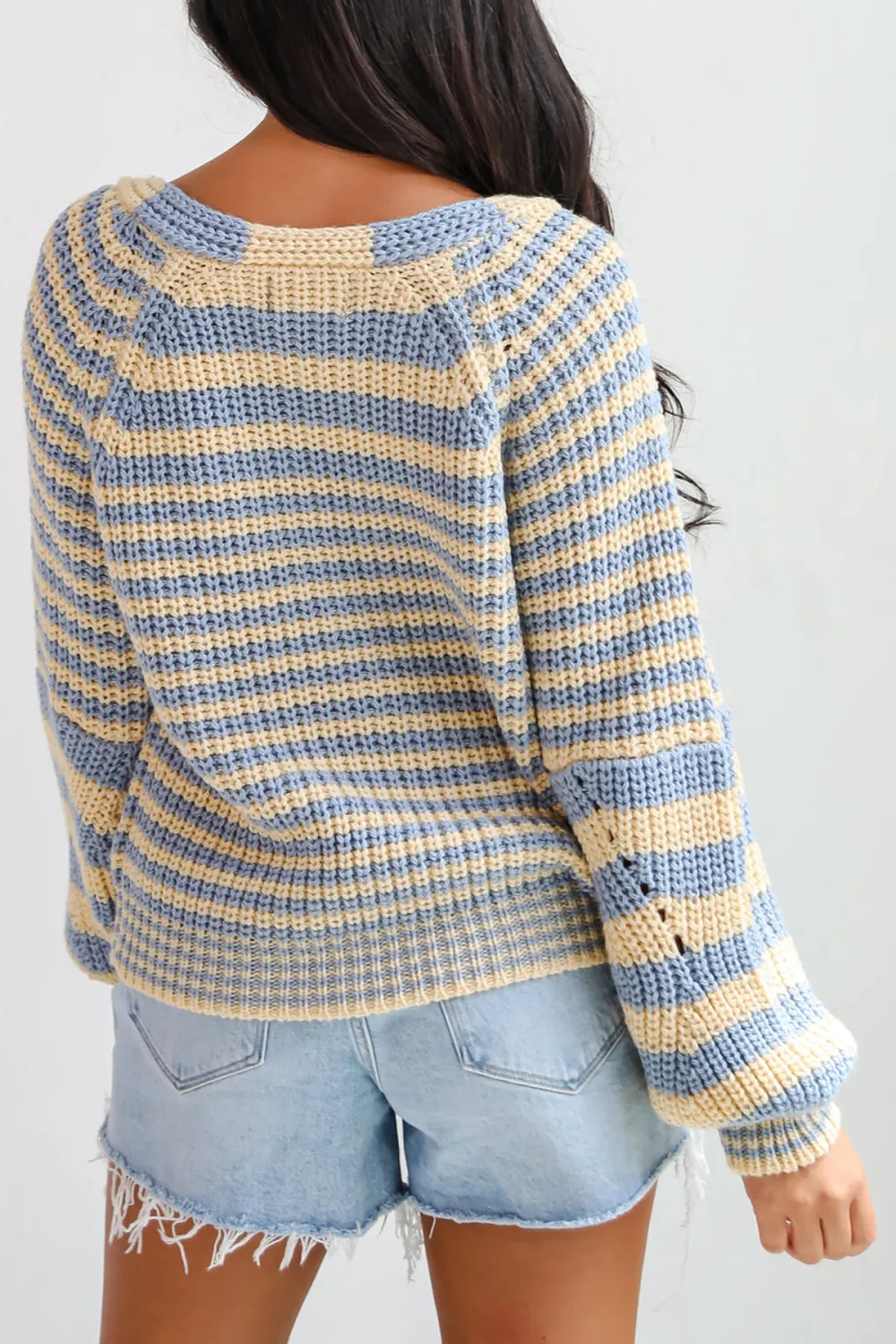 Snuggly Weather Striped Sweater Cardigan