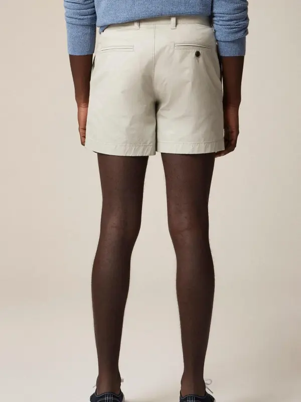 Beige Linen Blend Shorts