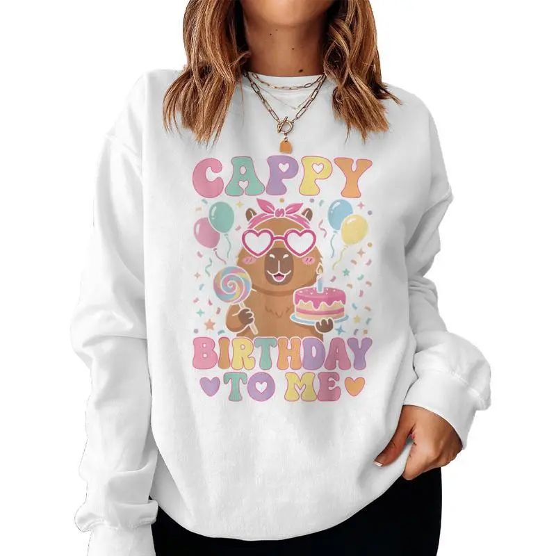Capybara Birthday To Me Cute Girls Birthday Capybara Women Sweatshirt