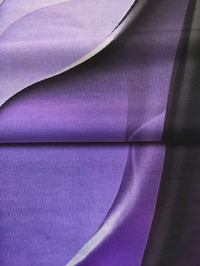 Women's Shirt Blouse Yellow Pink Purple Graphic Abstract Asymmetric Print Long Sleeve Casual Basic Neon & Bright Round Neck Regular Fit Spring Fall