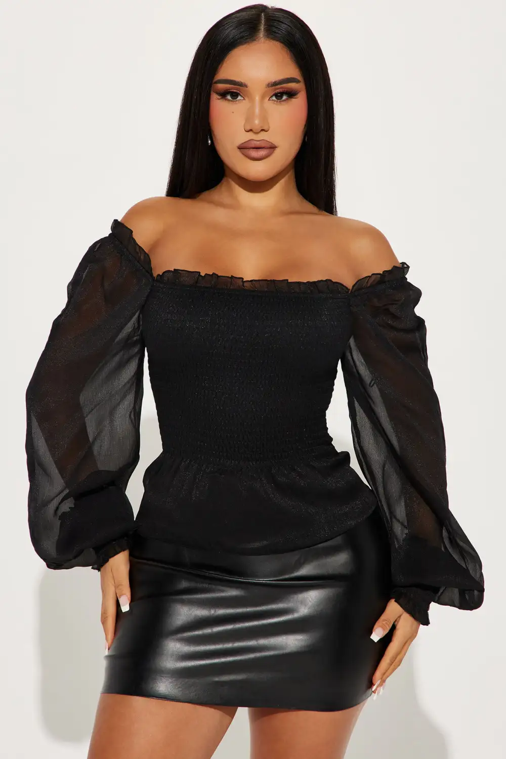 Piece Of Cake Blouse Top - Black