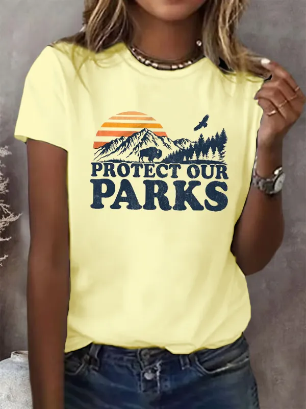 Protect Our Parks Vintage Sunset Comfort Colors T-Shirt