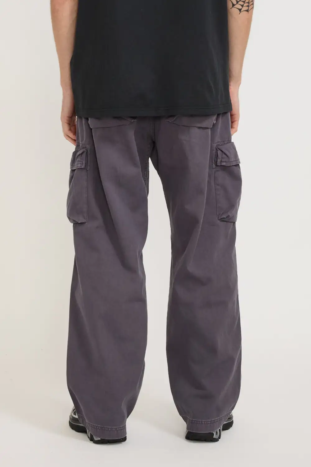 Dark Grey Pocket Cargo Trousers