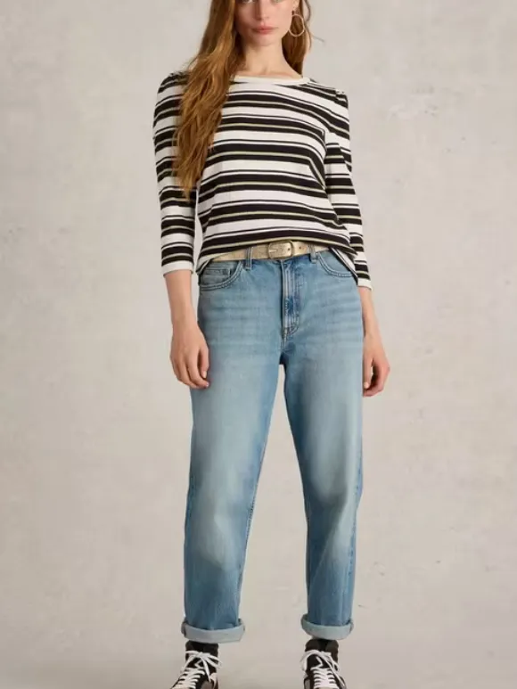 Puff Sleeve Crew Neck Tee