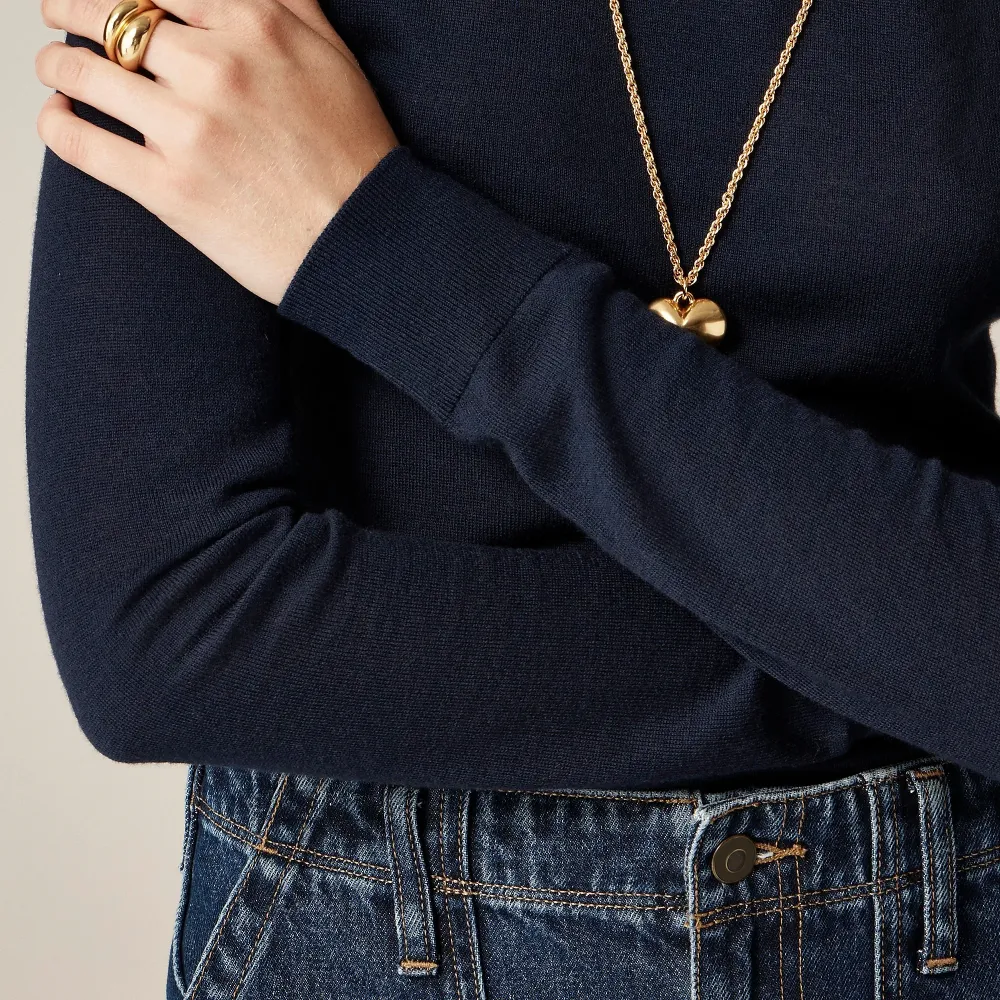 Ribbed Cashmere Cropped Crewneck Sweaters