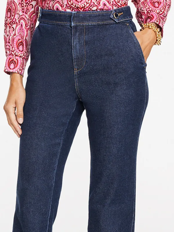Women'S Retro-Style Flared Denim Trousers