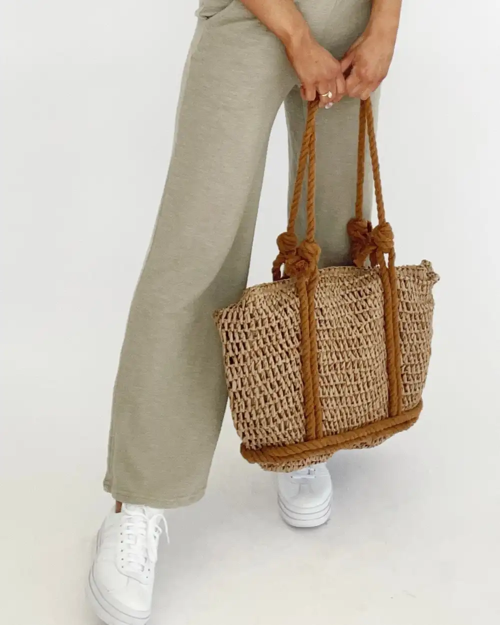 Farmers Market Straw Bag