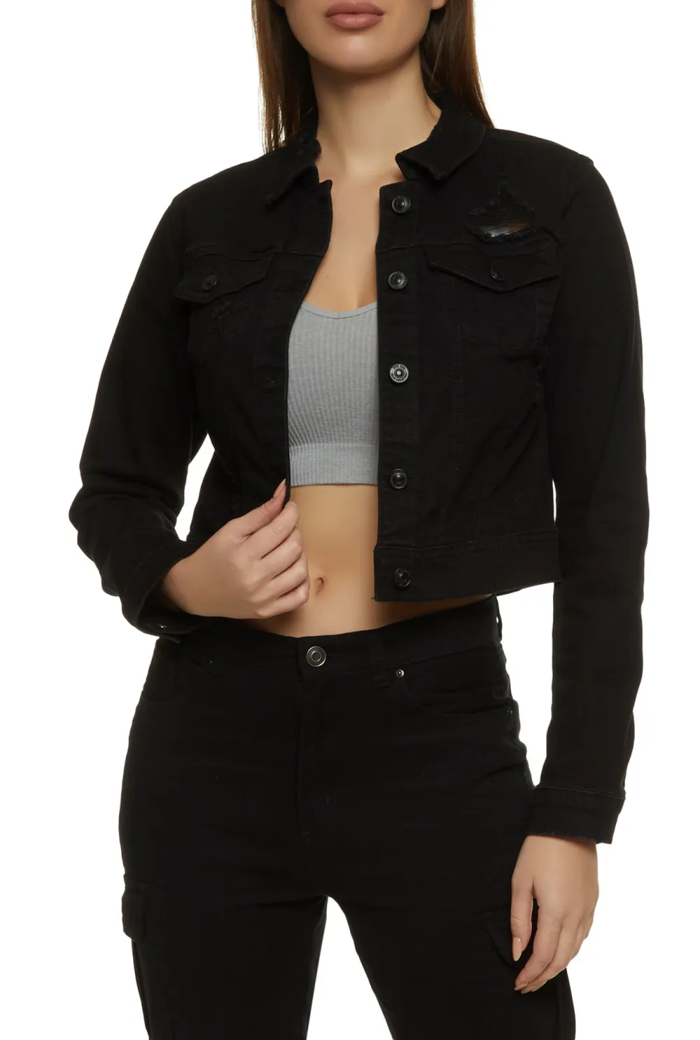 Short Fitting Denim Jacket