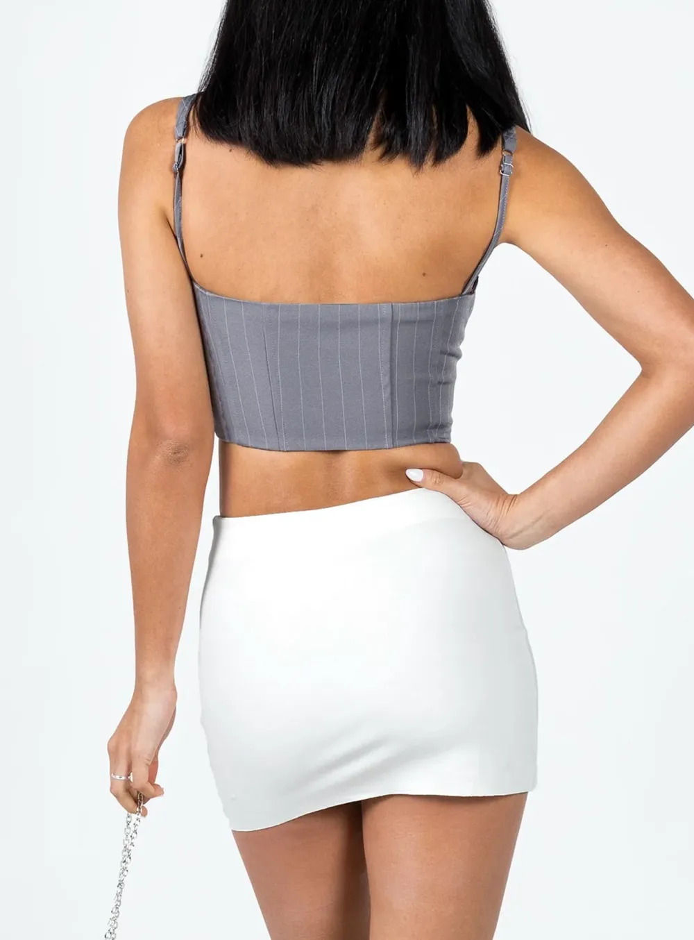 Satin Low Waist Mini Skirt