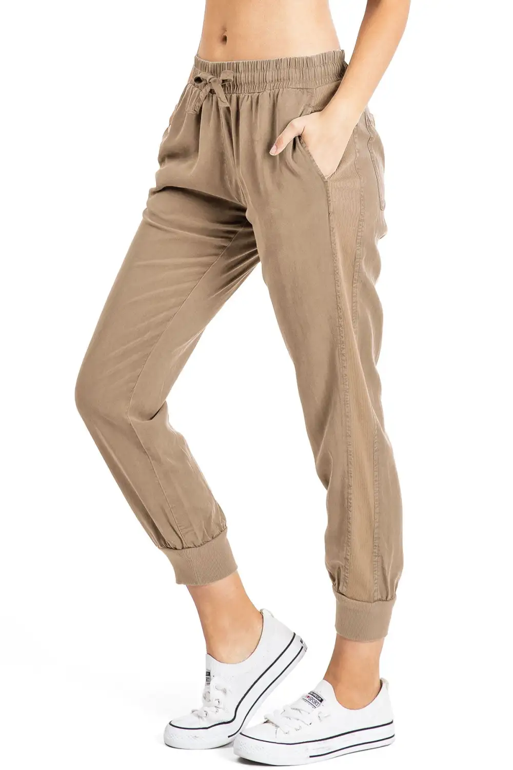 Olive Green Slim - Fit Jogger Pants