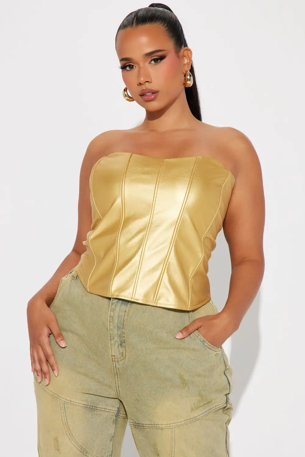 Keep On Lookin Corset - Gold