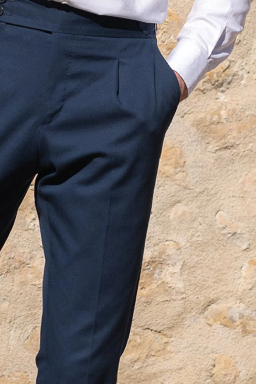 Blue Cotton Trousers