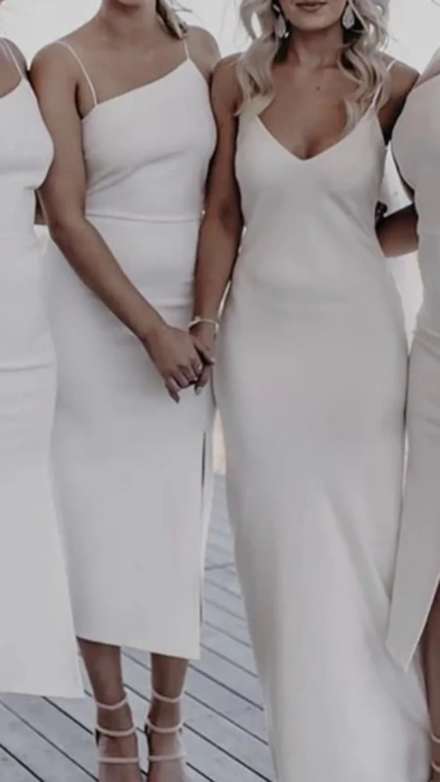 Irregular Hem Slit Midi Dress