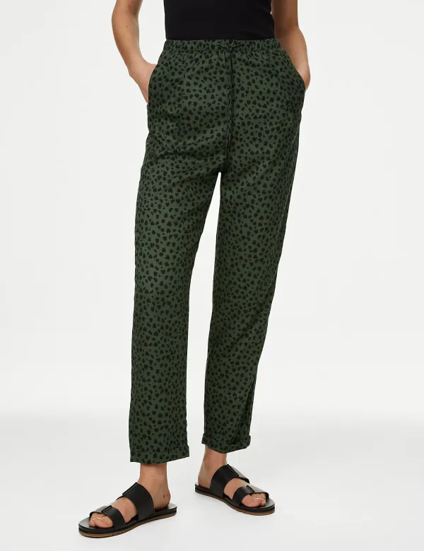 Womens Casual Tapered Trousers