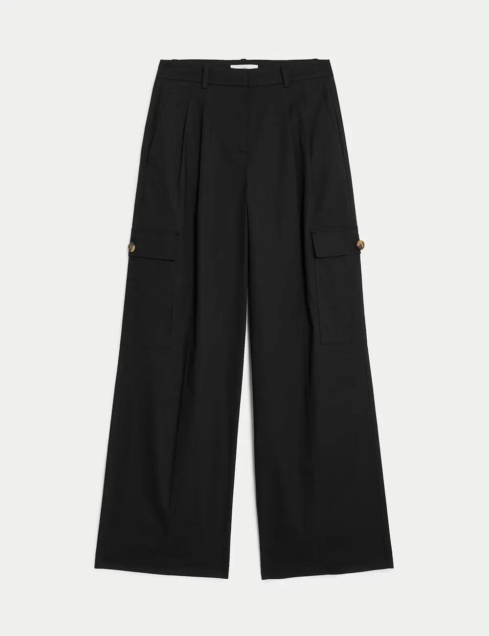 Cotton High Waisted Trousers