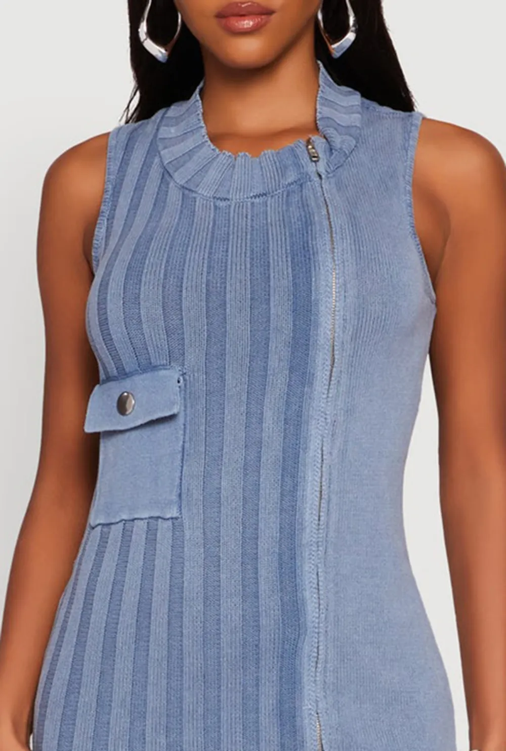 Slant Hem Striped Dress