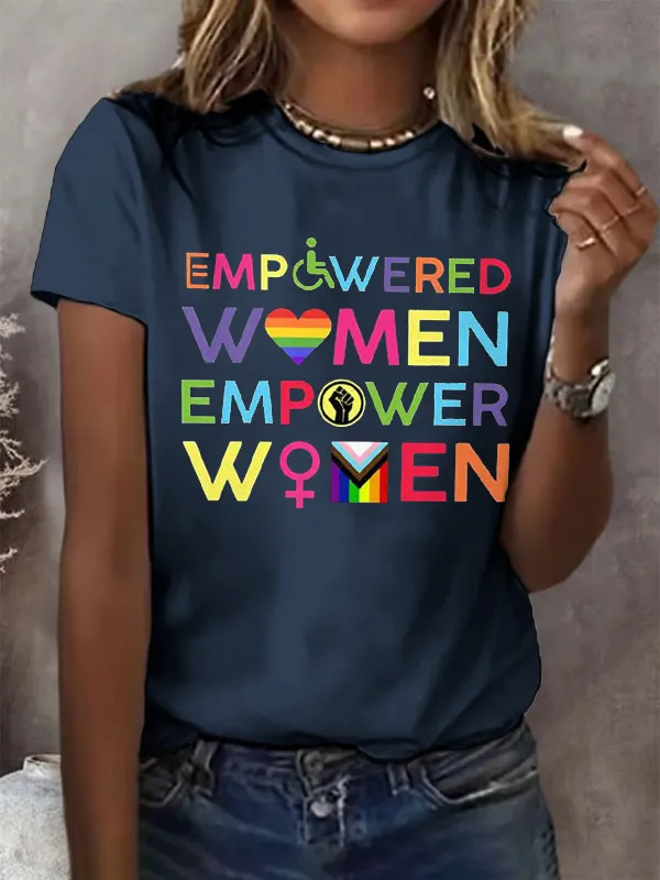 Women'S Empowered Women Printed Short-Sleeved T-Shirt