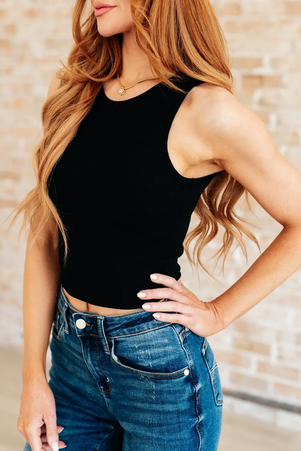 Basic Versatile Simple Daily Black Tank Tops