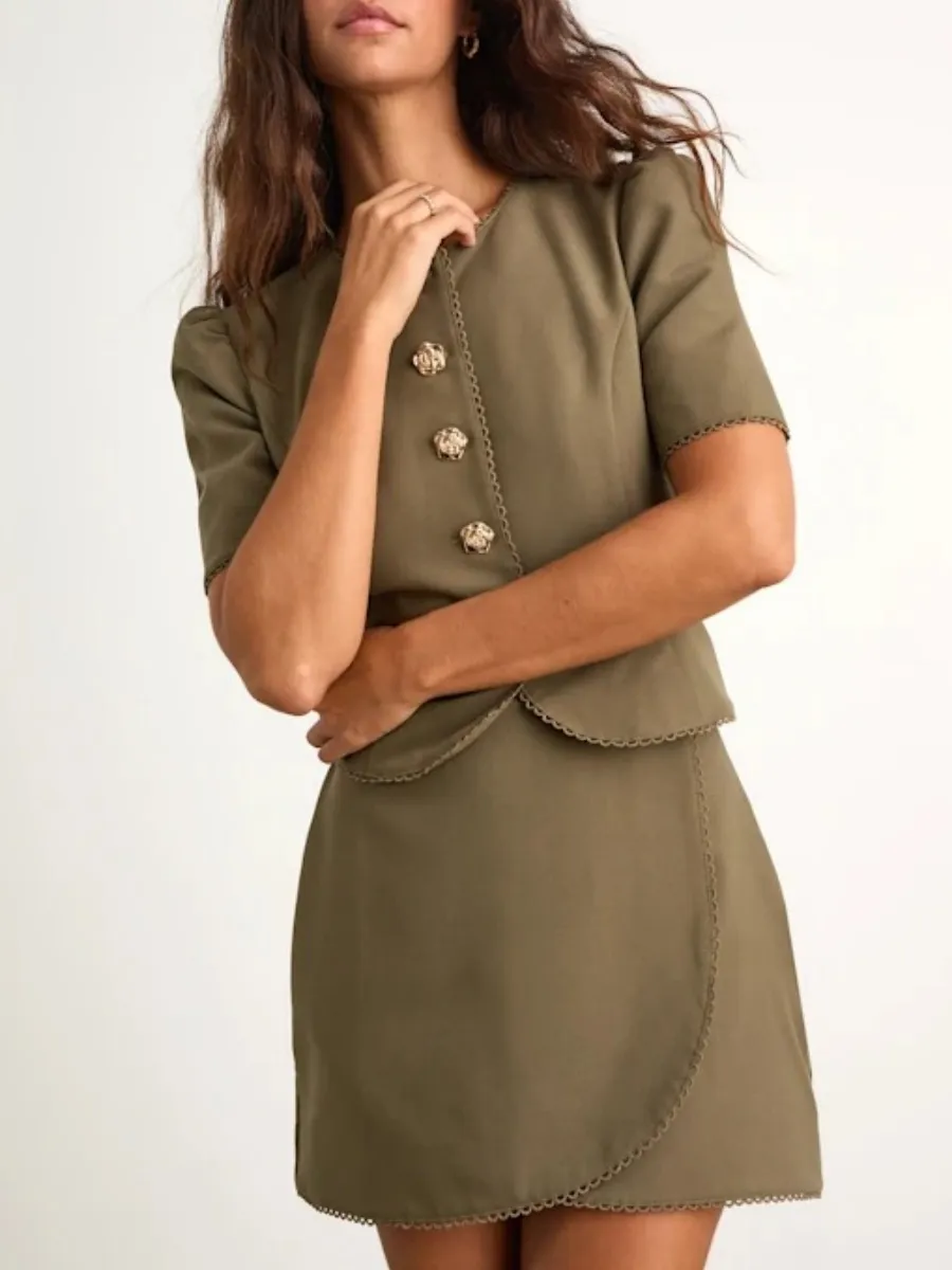 Vintage Scalloped Blazer