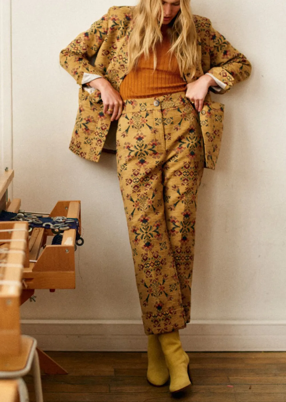 Oversized Jacquard Jacket