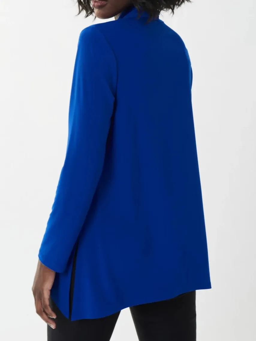 Royal Blue Long - Sleeve V - Neck Blouse