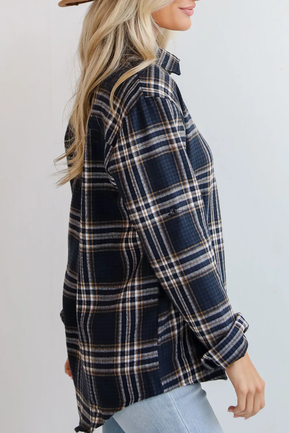 Seasonal Concept Blue Plaid Flannel