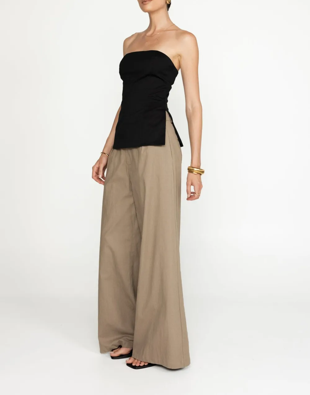 Designer Side Slit Off-Shoulder Top