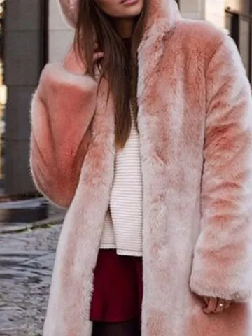 Casual Loose Plain Long sleeve Teddy Jacket