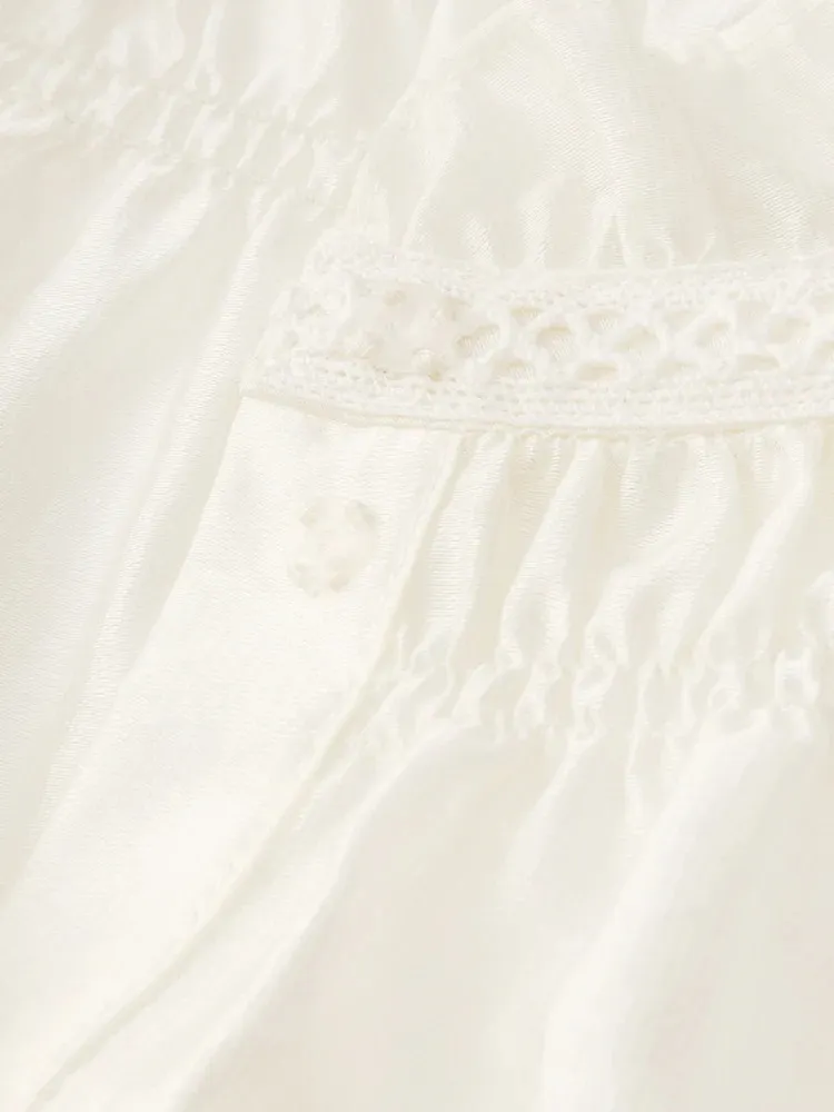 Loose Ruffle Neck Women Blouse