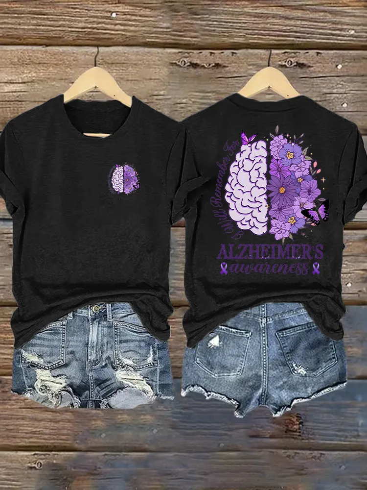 Women'S Alzheimer'S Awareness V-Neck T-Shirt