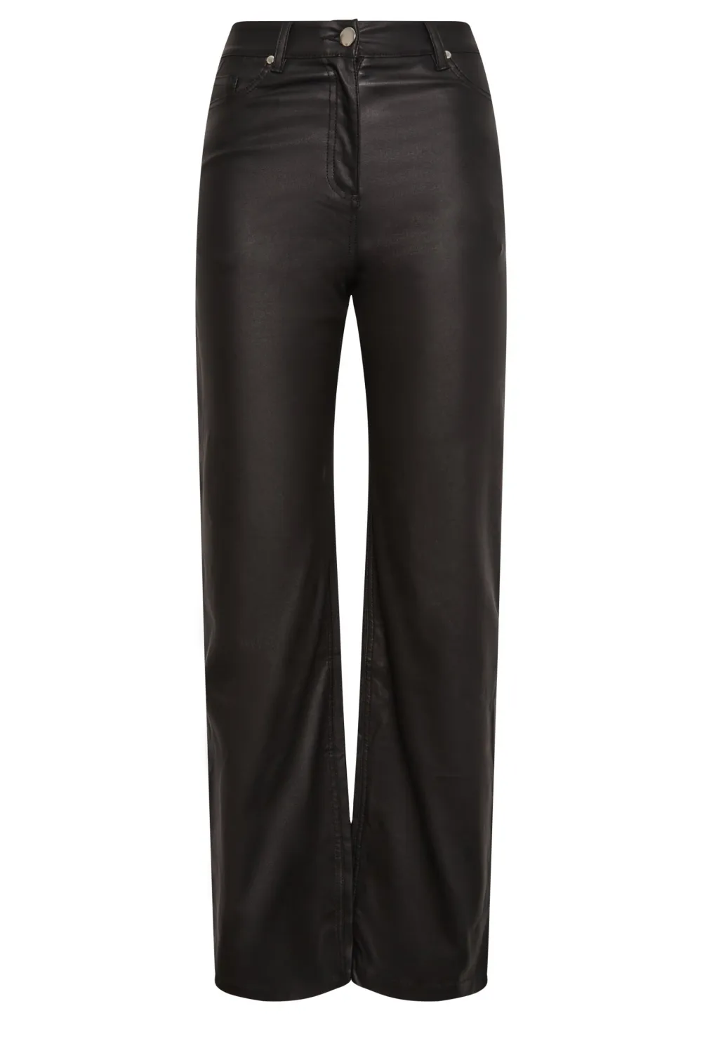 Faux Leather Pants with Pockets
