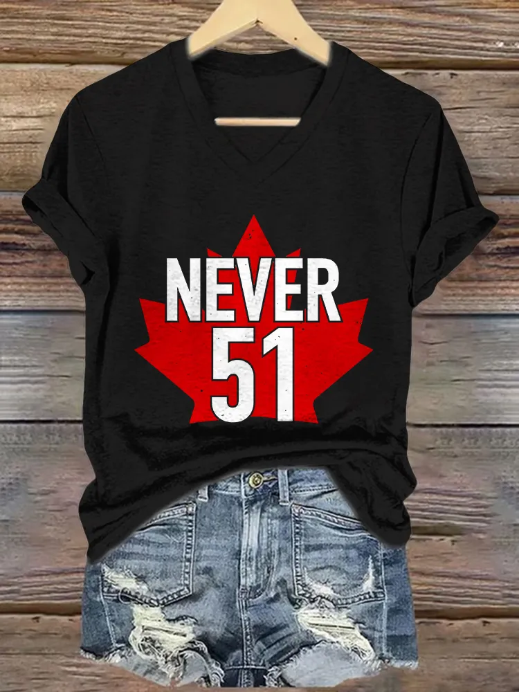 Women'S Never Be The 51st State Canada Will Never Yield To Tru.p T-Shirt