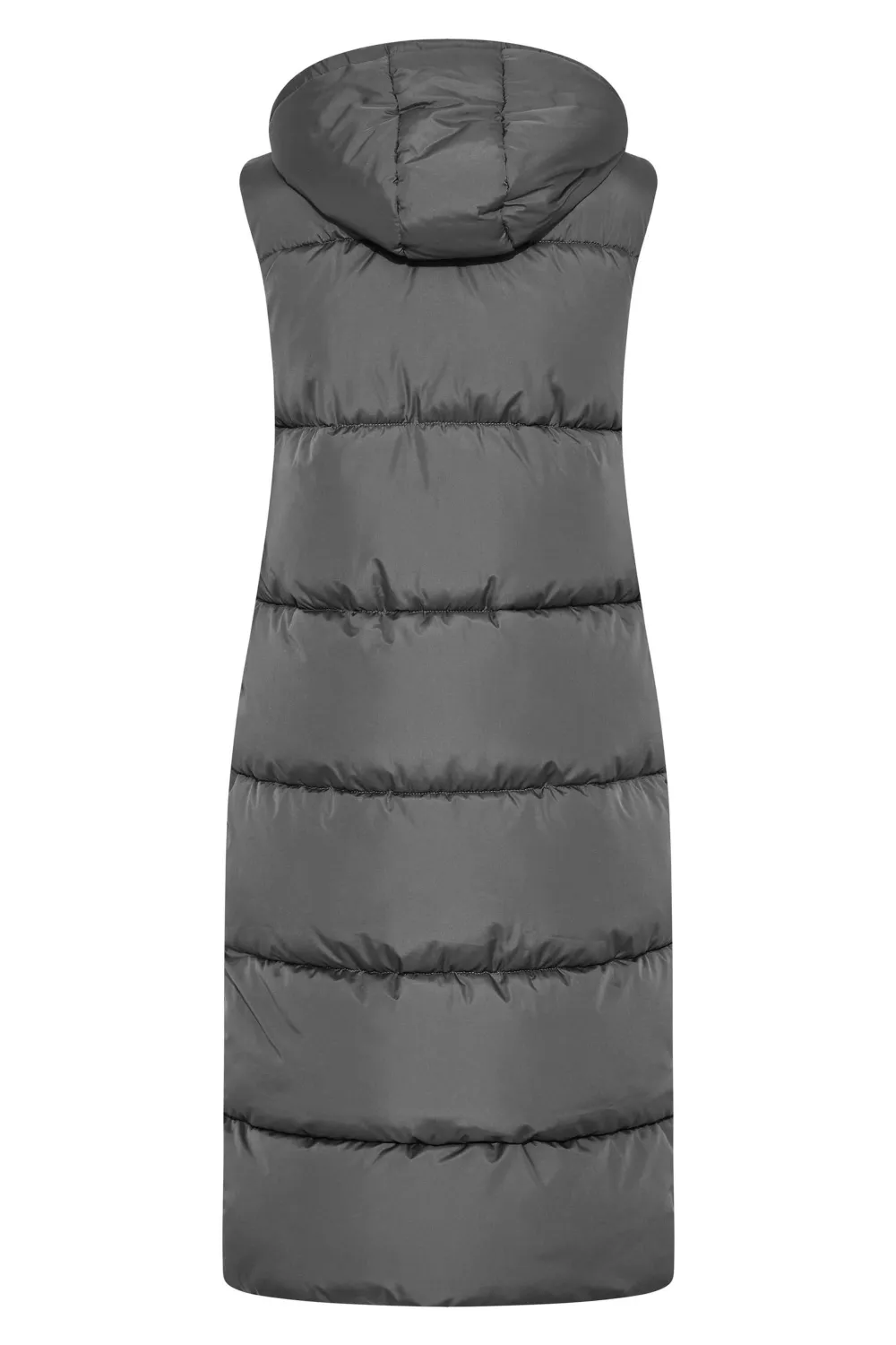 LTS Tall Grey Longline Puffer Gilet