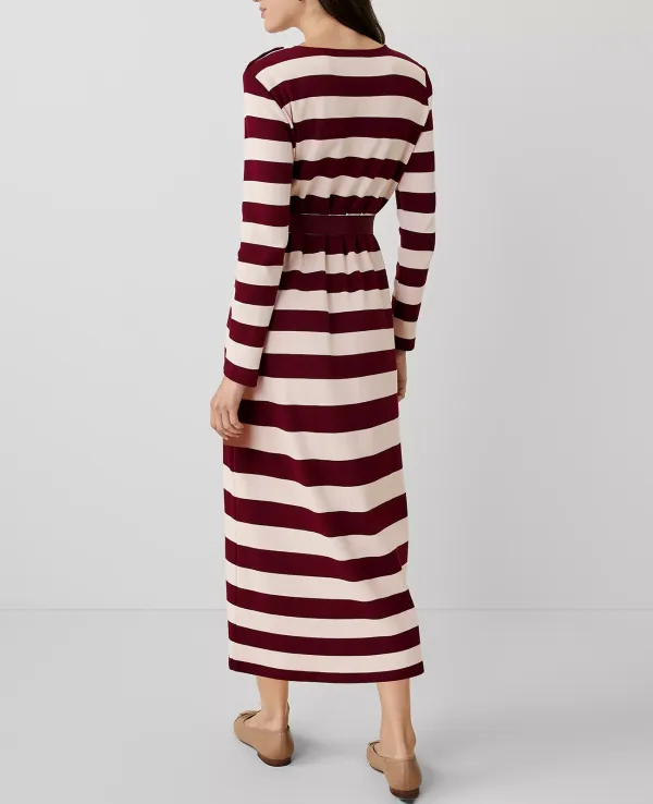 Striped Column Midi Dress