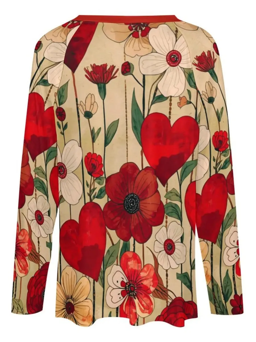 Heart And Flower T-Shirt