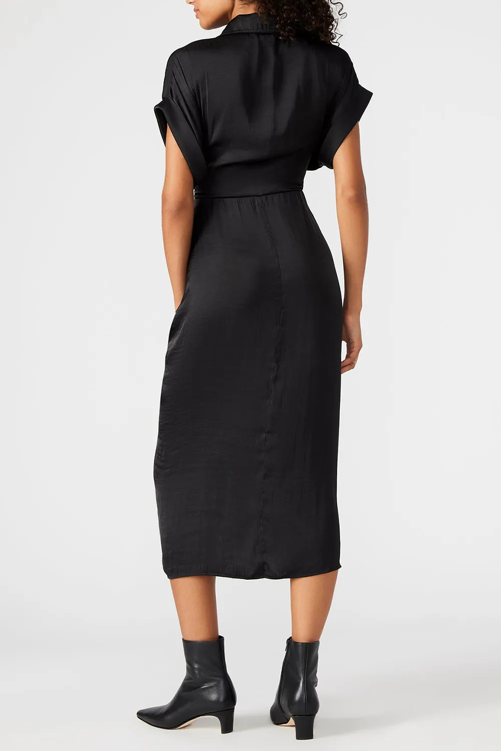 V-NECK DRESS CHOCOLATE