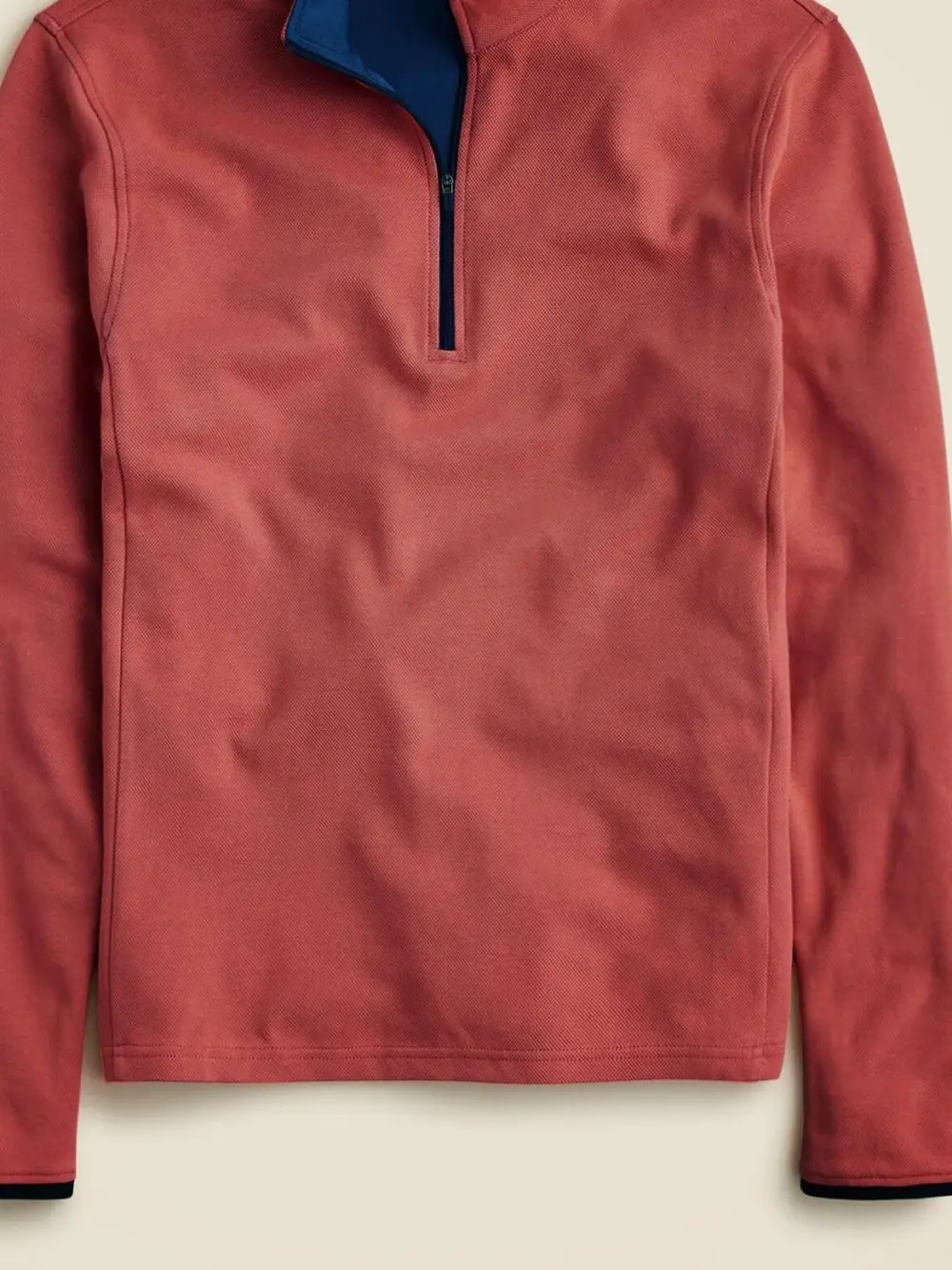 Red Quarter Zip Fleece Lined Sweatshirt