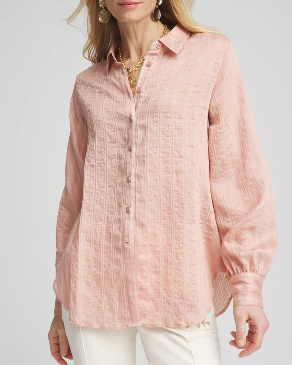 Black Pinstripe Long Sleeve Shirt