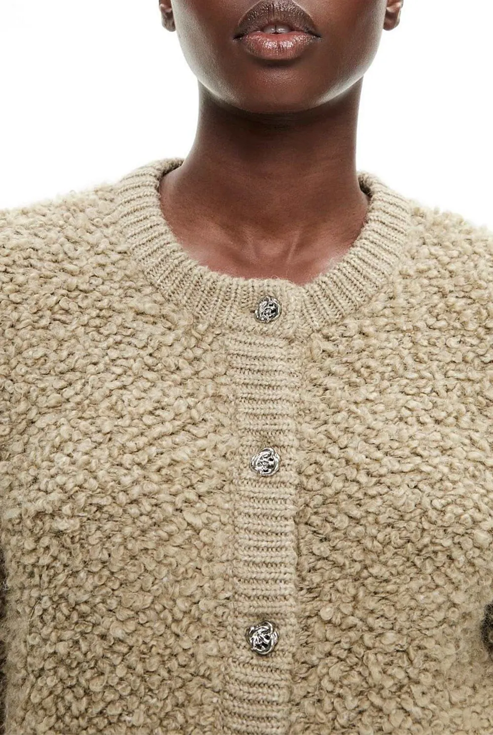 Knitted Fleece Cardigan