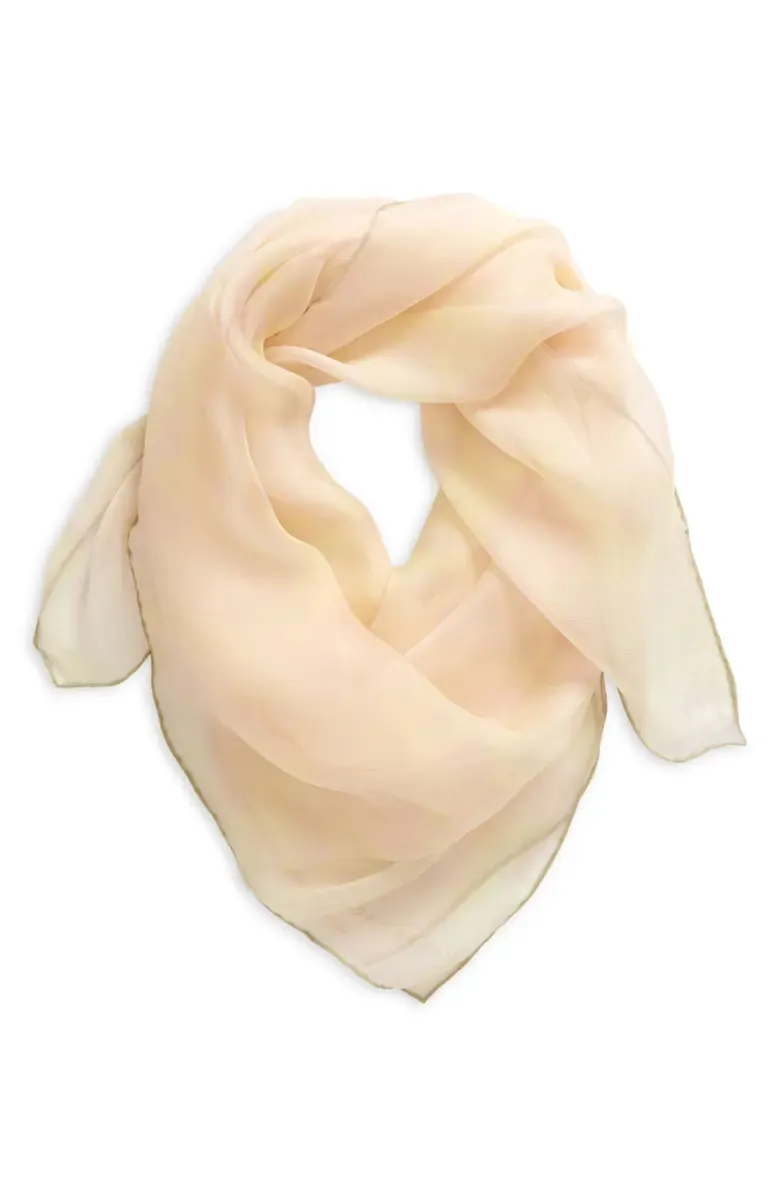 Water Rose Silk Square Scarf